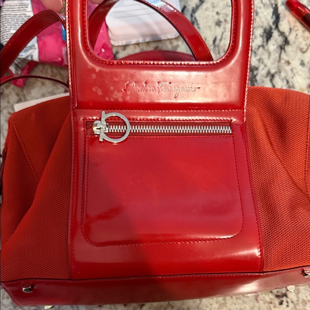 Salvatore Ferragamo Red Shoulder Bag
